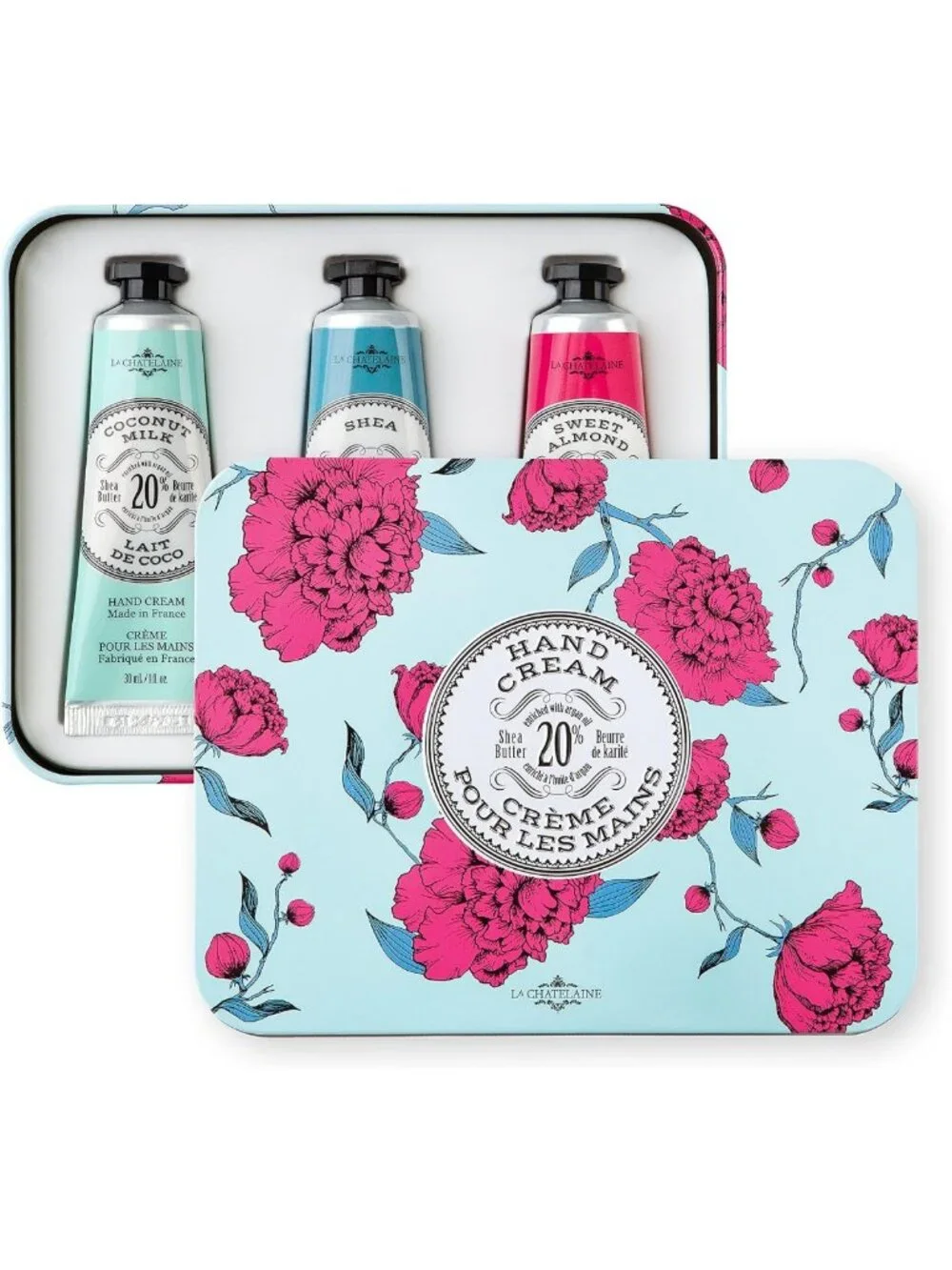 Nourishing Shea Butter Hand Cream Gift Set - Travel Size, Coconut Milk & Lychee